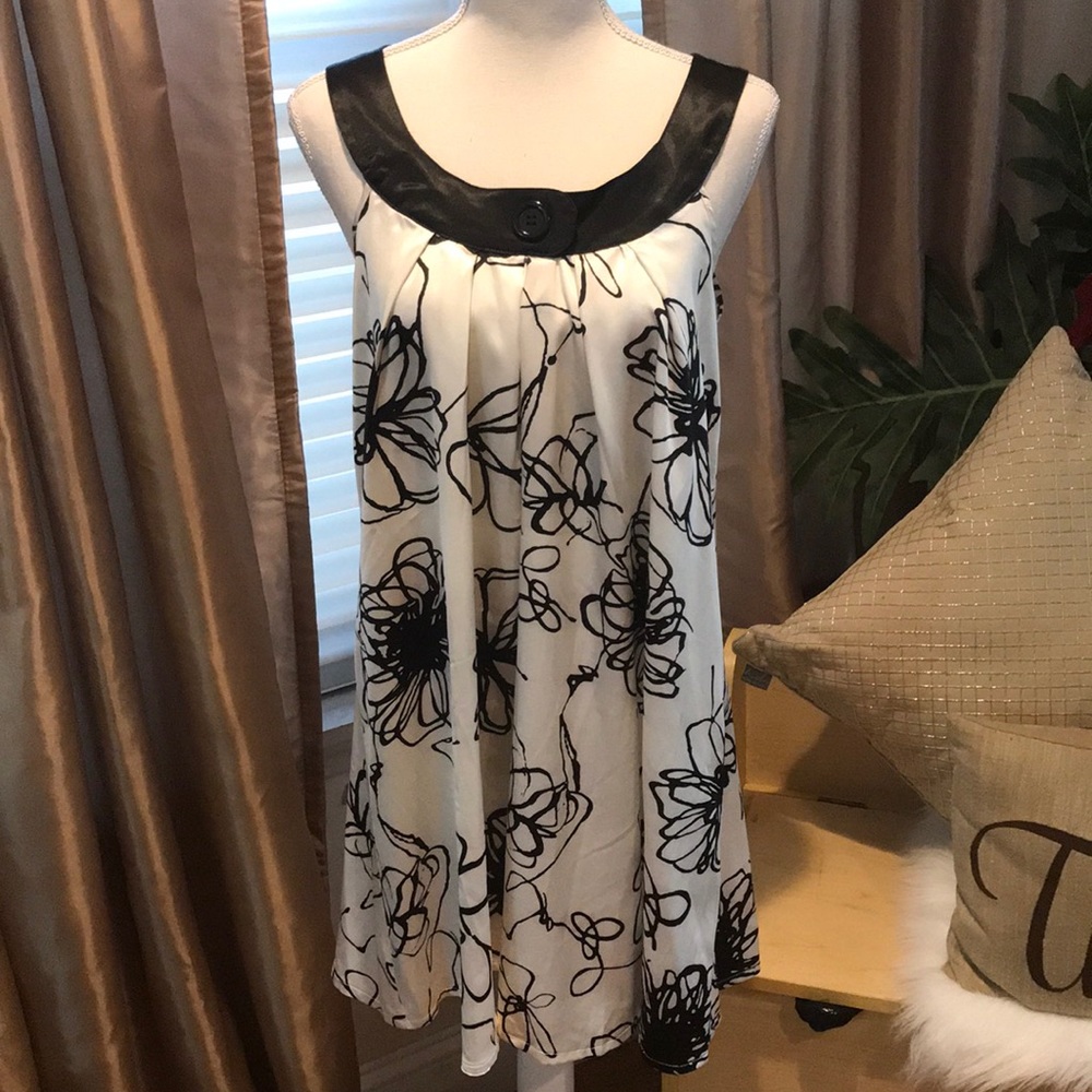 Black and white swing dress